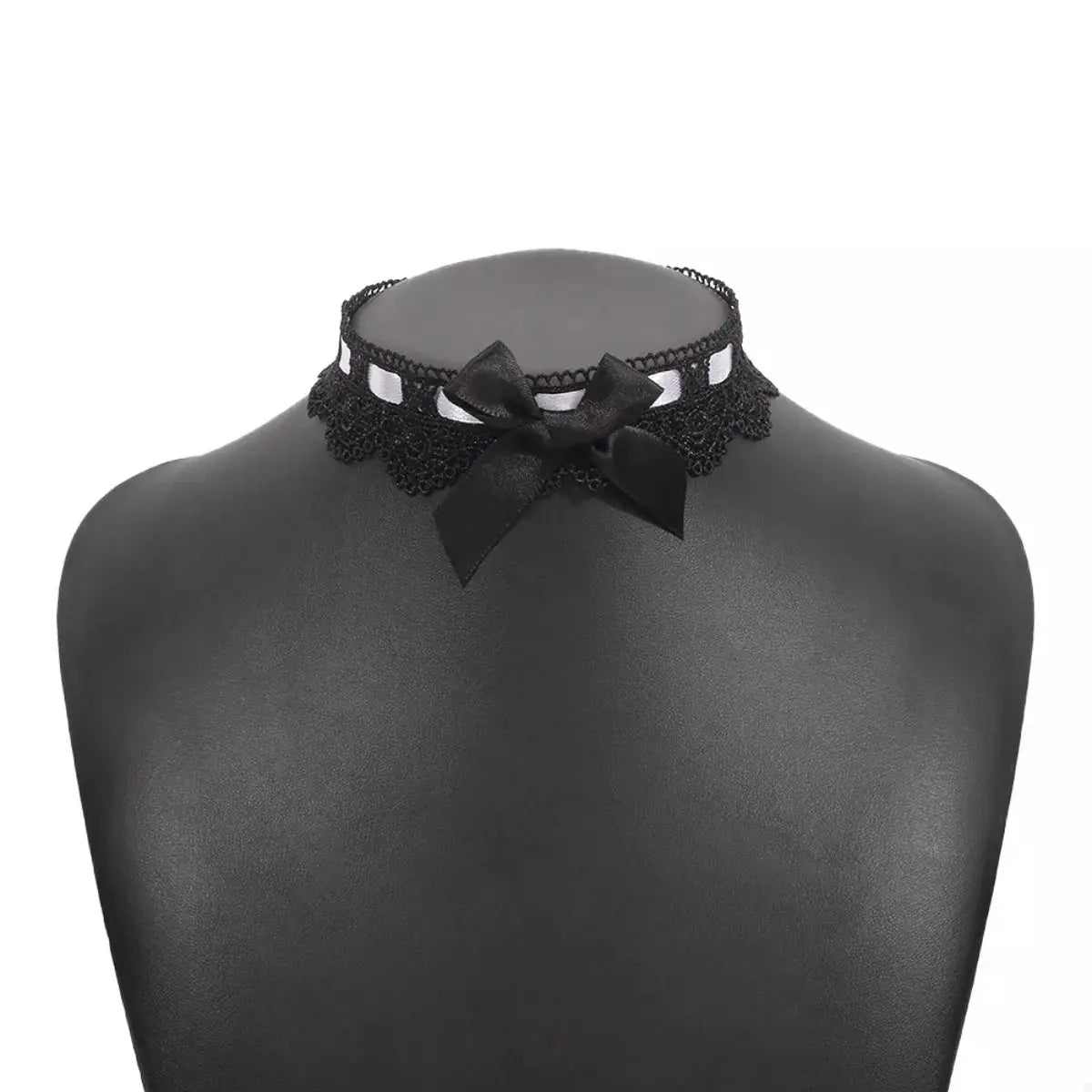 Lace Bow Choker Necklace by Trendsi