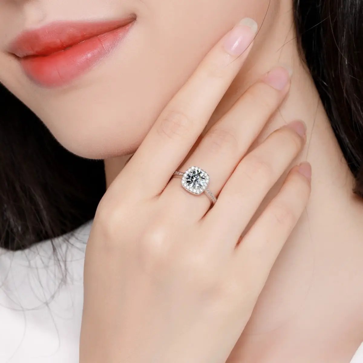 1 Carat Moissanite 925 Sterling Silver Ring by Trendsi