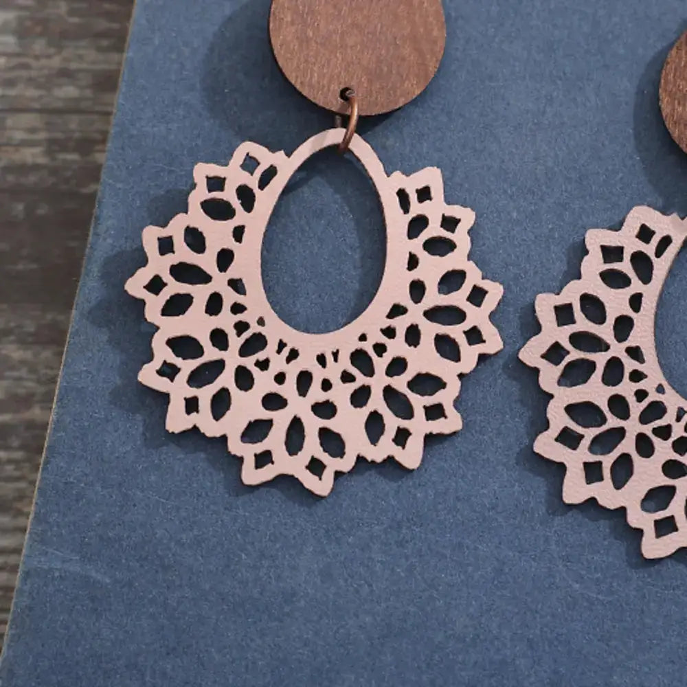 Geometric Cutout Dangle Earrings by Trendsi