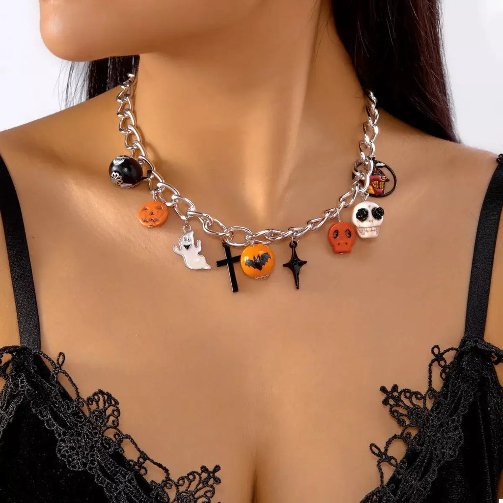 Halloween Charm Chain Necklace by Trendsi
