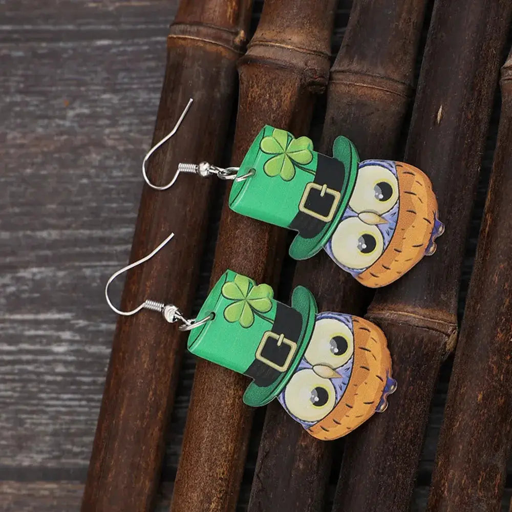 Owl Acrylic Dangle Earrings by Trendsi