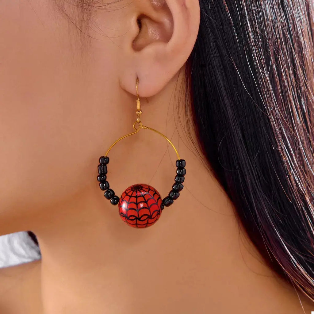 18K Gold-Plated Halloween Bead Earrings by Trendsi