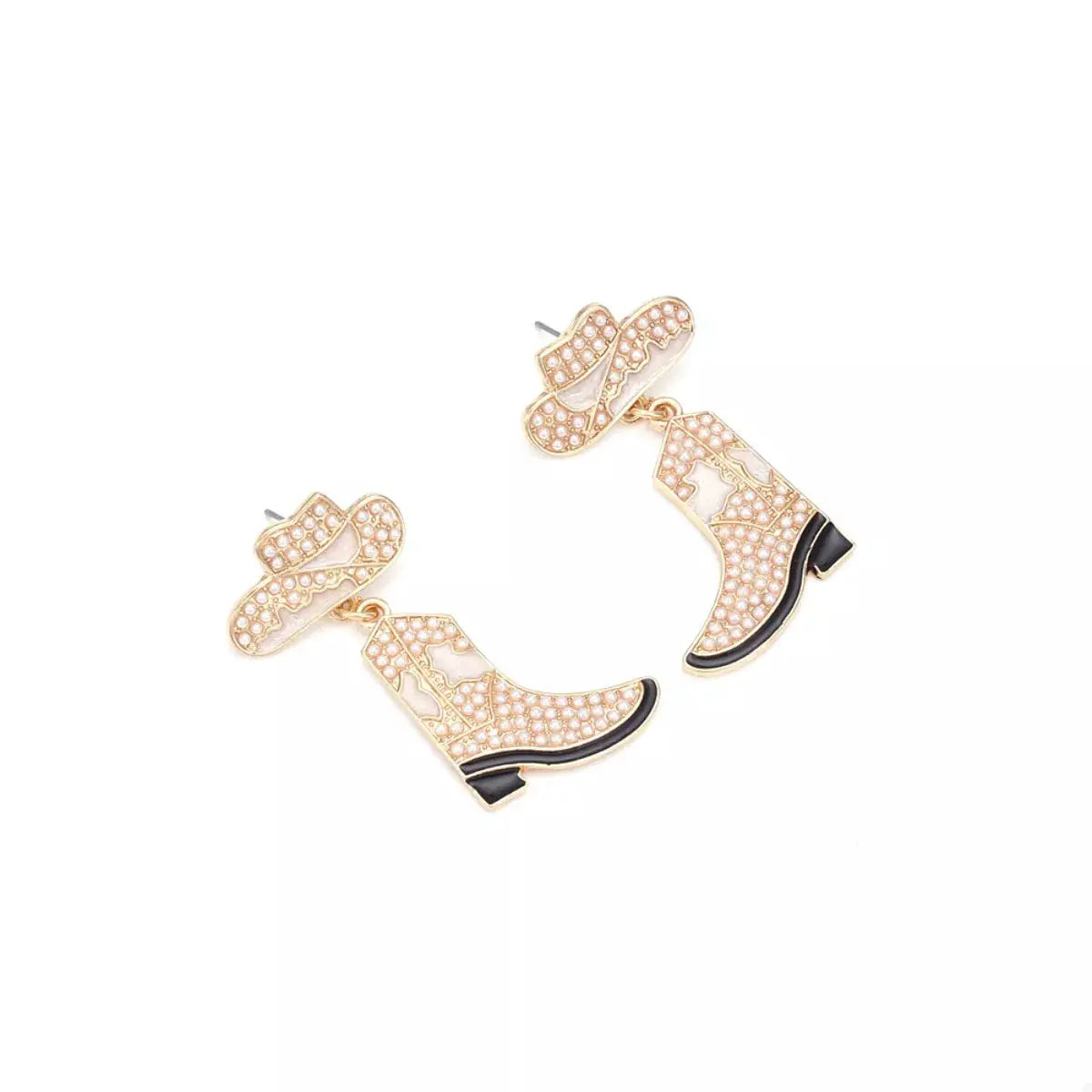 Cowboy Hat and Boot Dangle Earrings by Trendsi