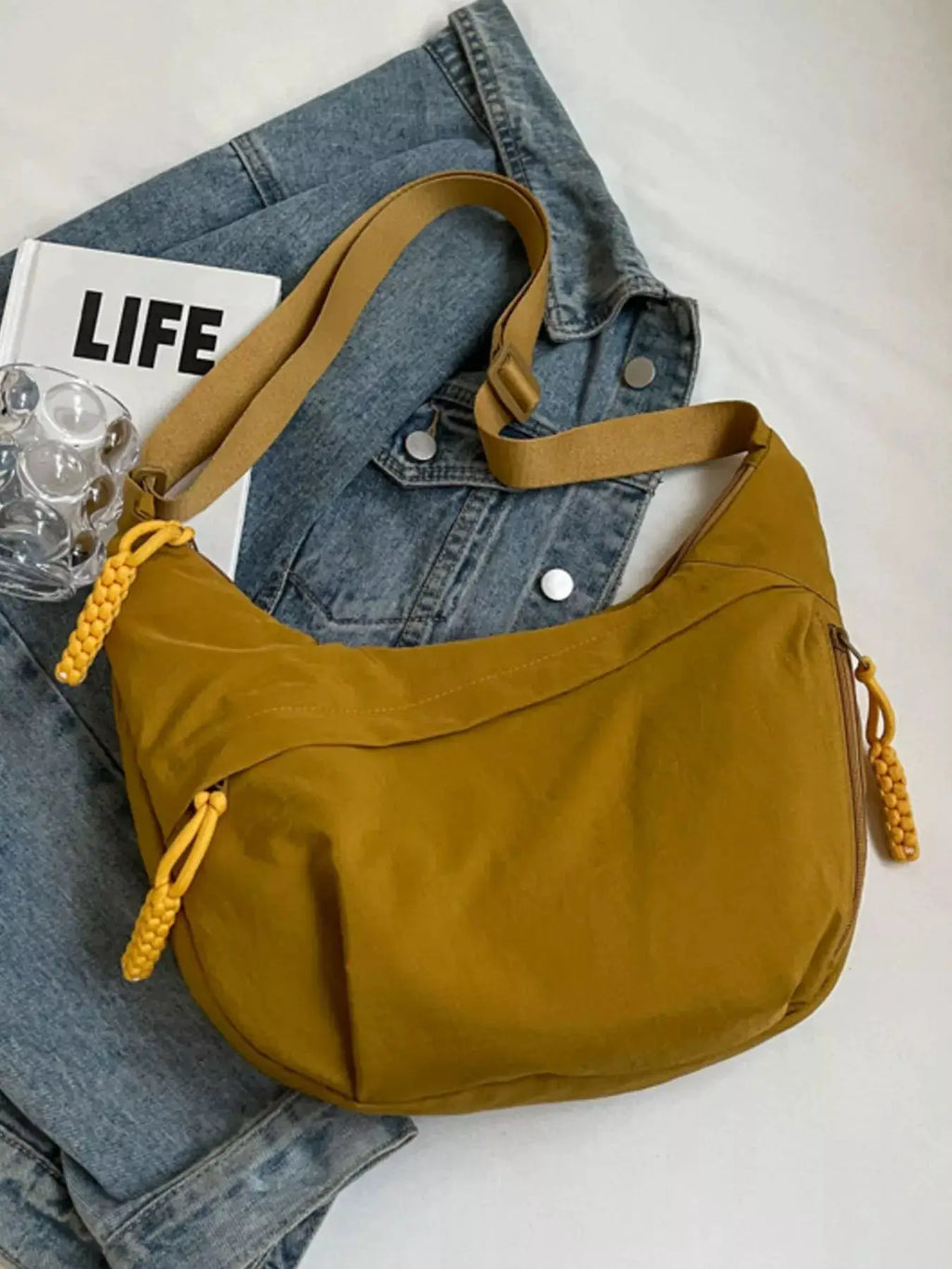 Casual Solid Color Lightweight Crossbody Bag by Trendsi