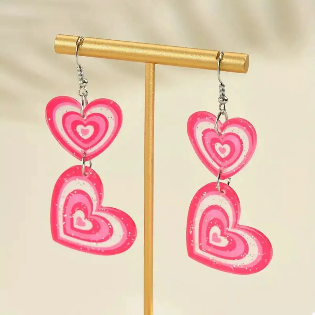 Heart Dangle Earrings by Trendsi