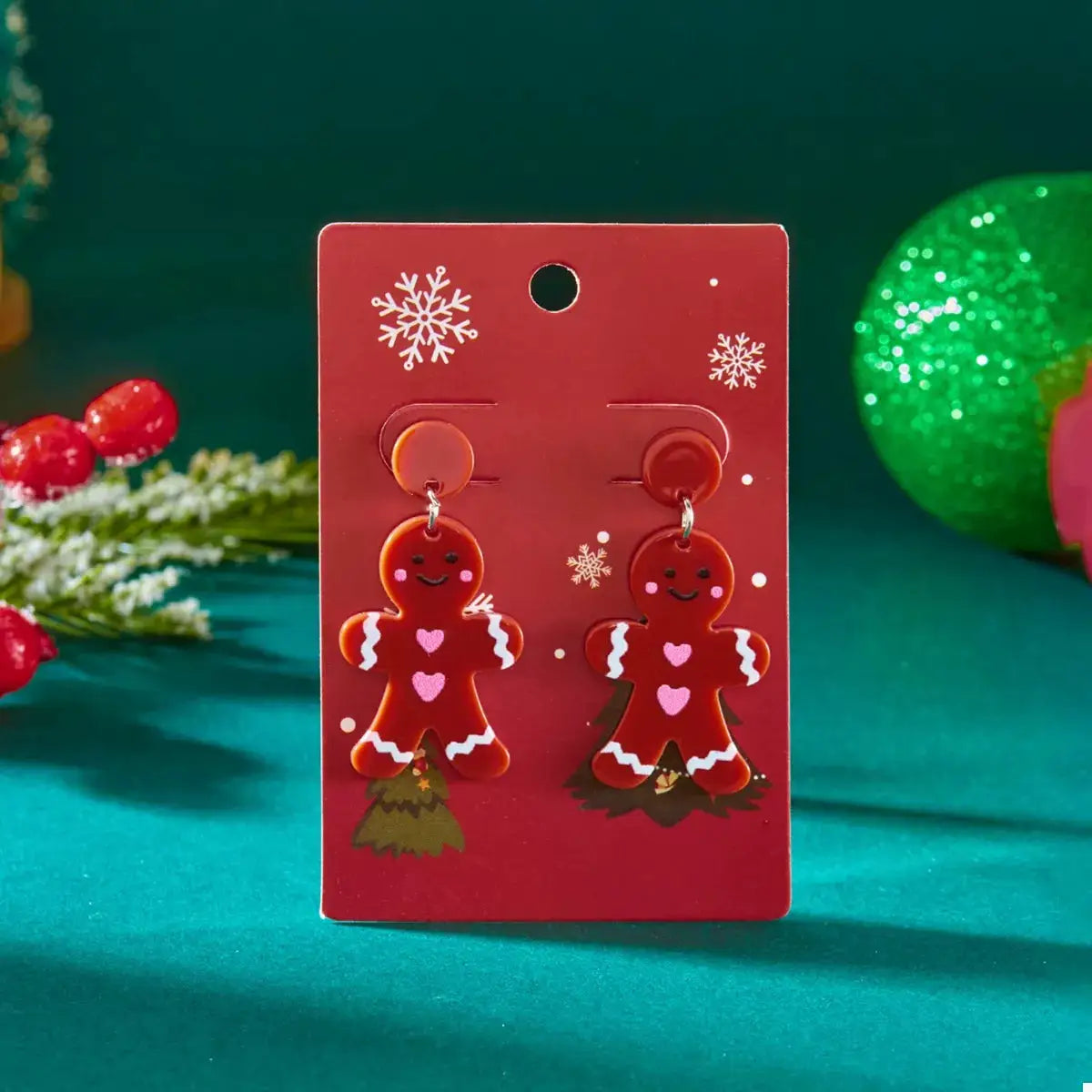 Christmas Acrylic Dangle Earrings by Trendsi