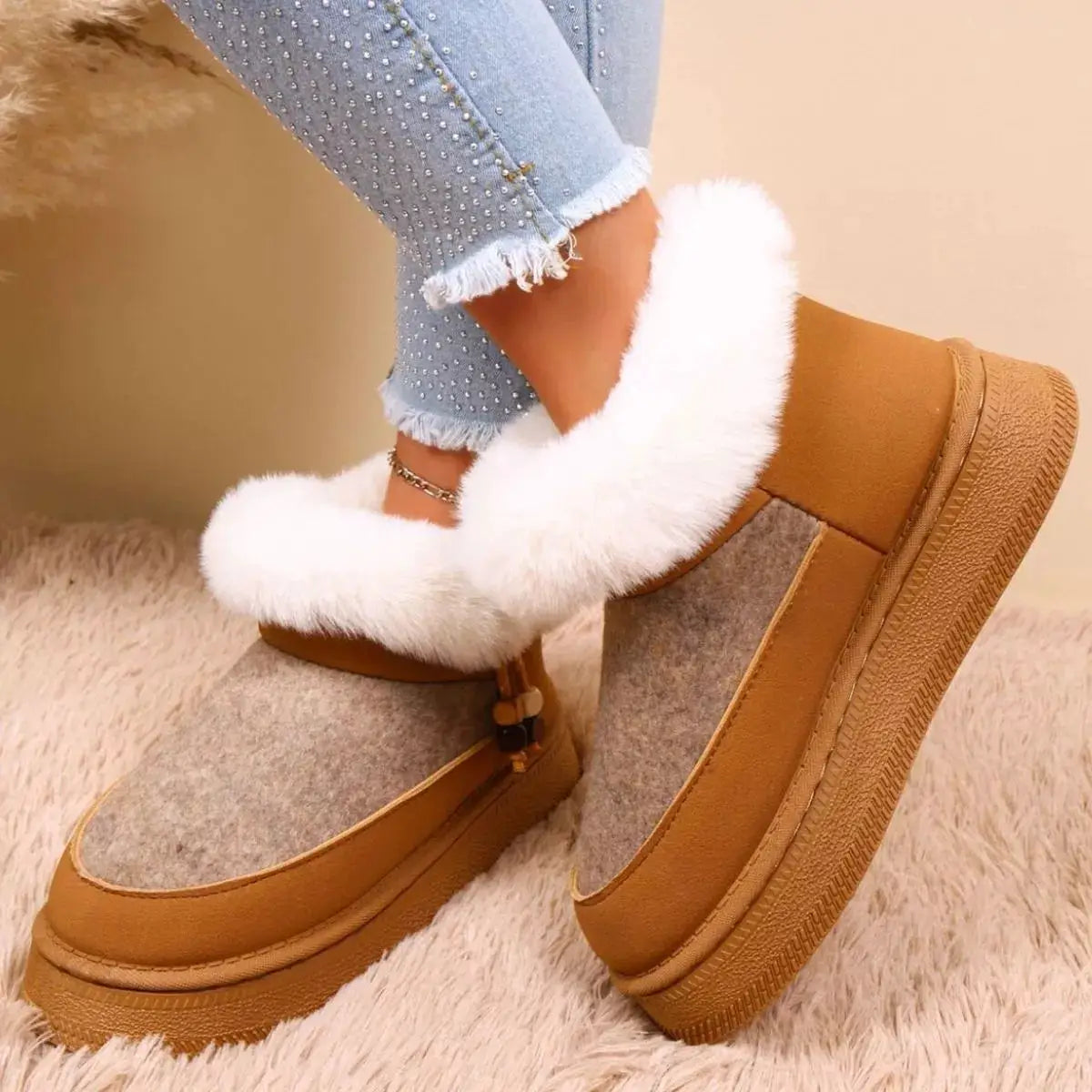 Round Toe Platform Boots by Trendsi