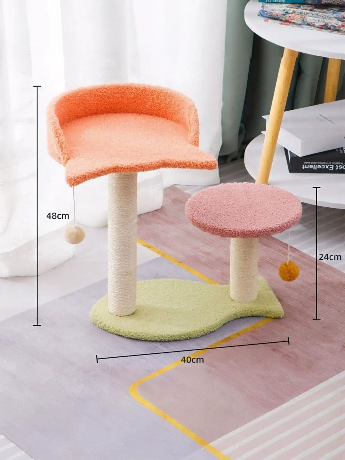 Cat Scratching Post with Cat Bed and Toy by Trendsi