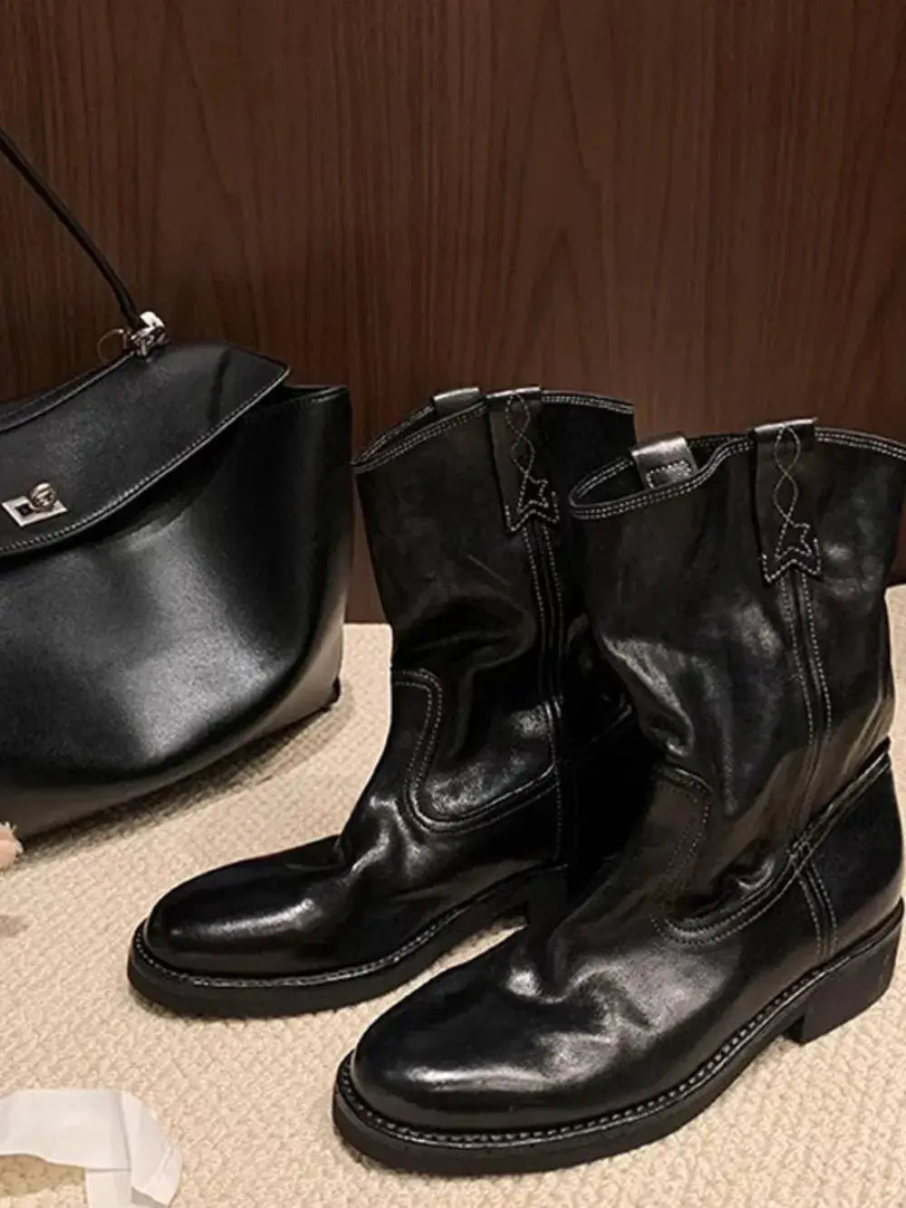 Round Toe Platform Boots by Trendsi