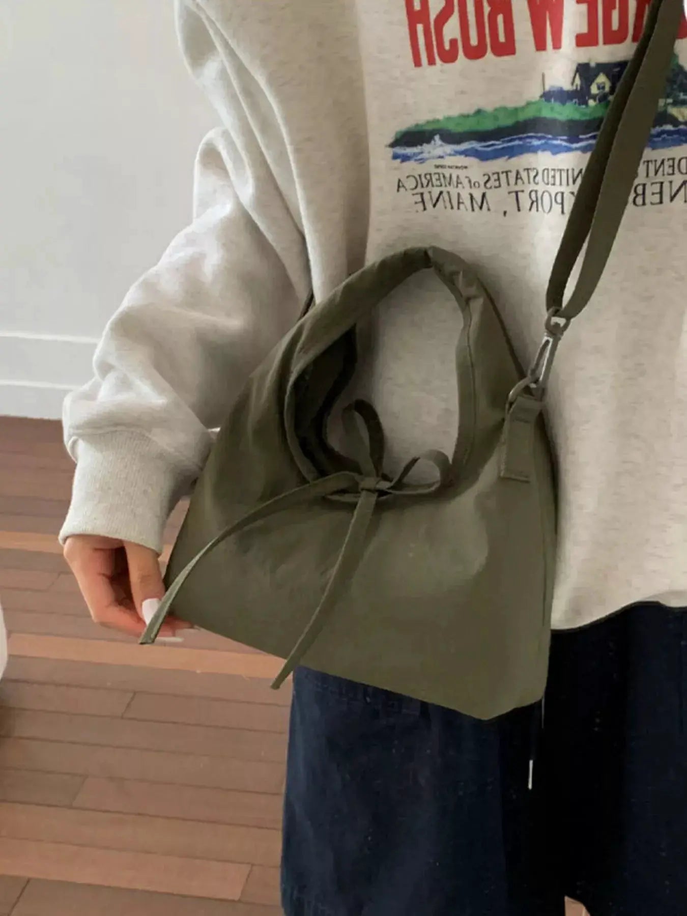 Casual Lightweight Solid Color Crossbody Bag by Trendsi