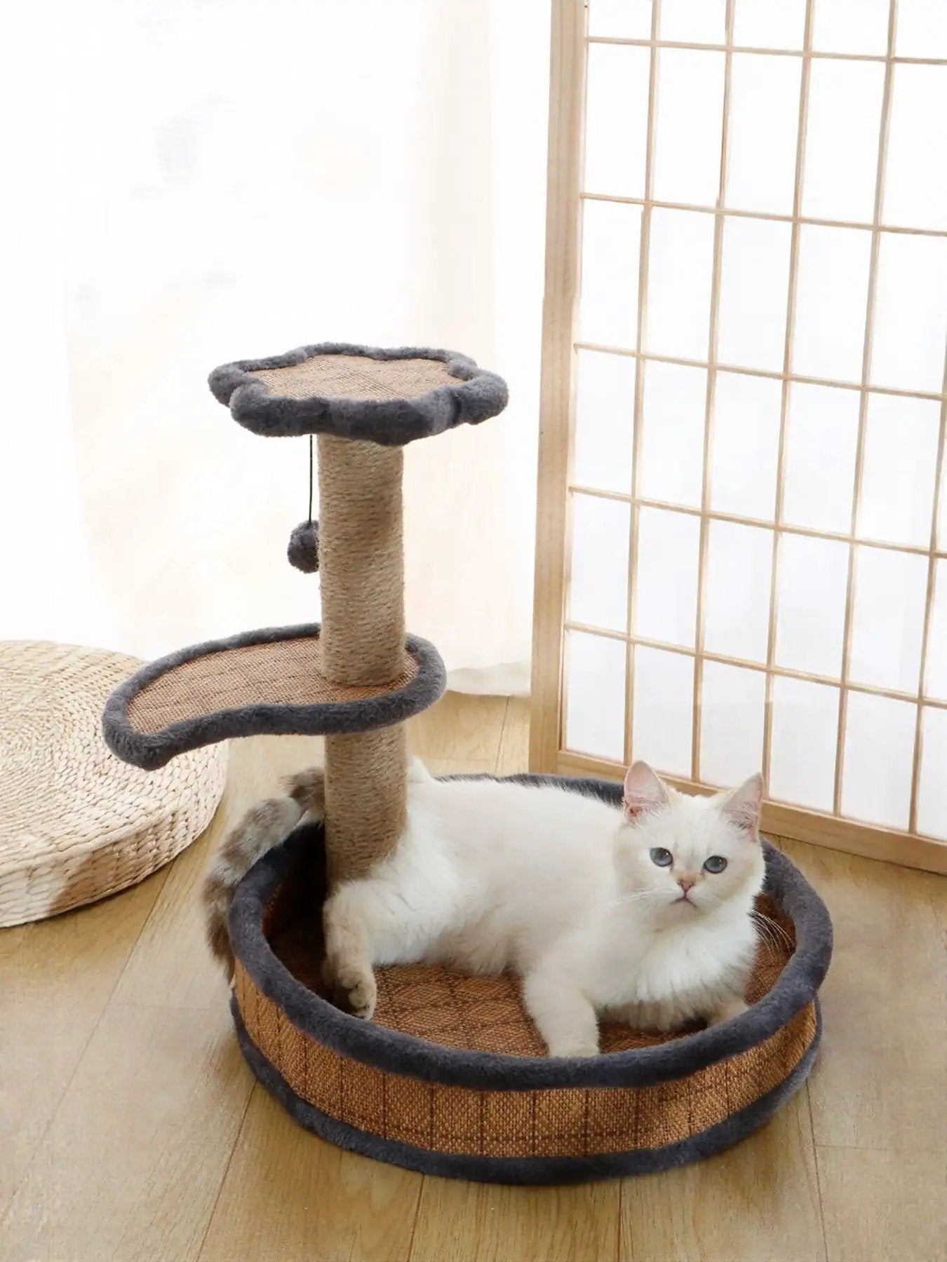 Cat Scratching Post with Cat Bed and Toy by Trendsi