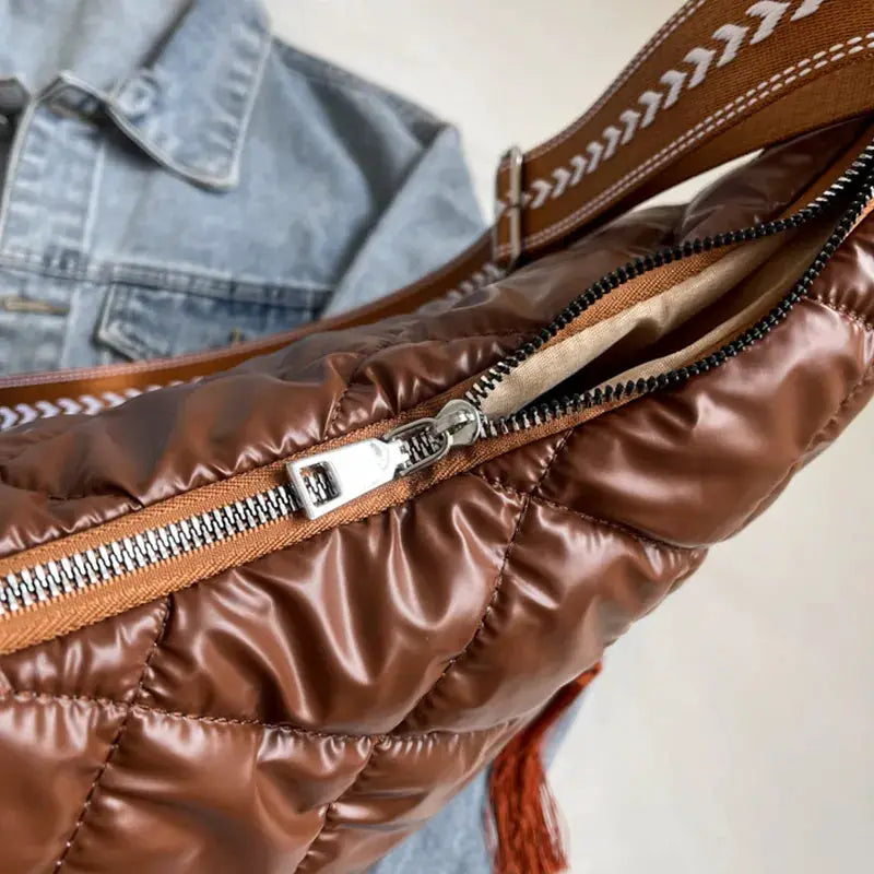 Quilted Nylon Travel Bag by Trendsi