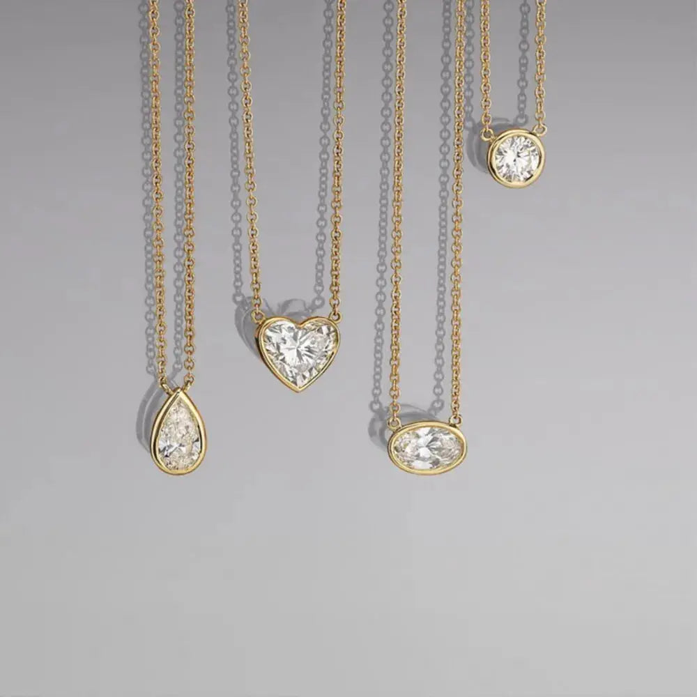 18K Gold-Plated Stainless Steel Pendant Necklace by Trendsi