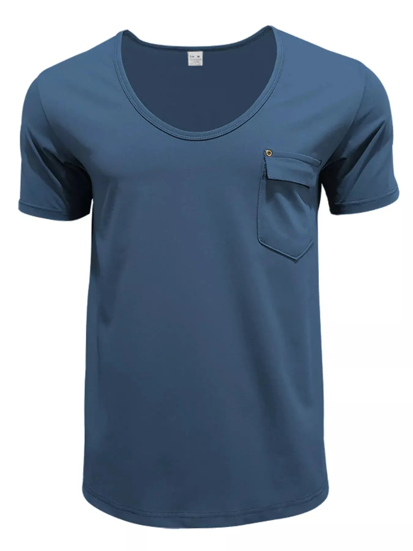 Men's Full Size V-Neck Pocket T-Shirt Plus Size by Trendsi