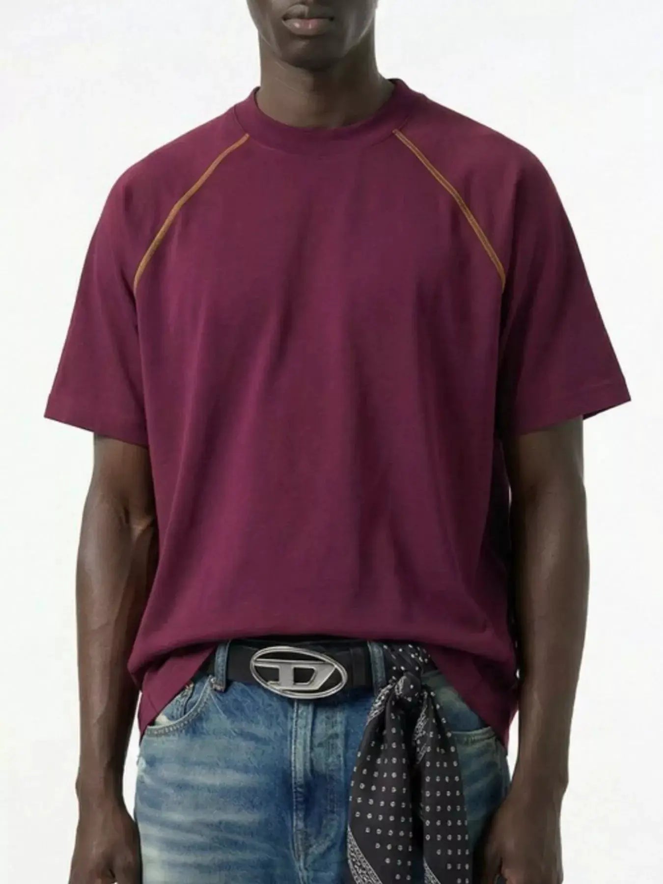 Men's Round Neck Short Sleeve T-Shirt by Trendsi