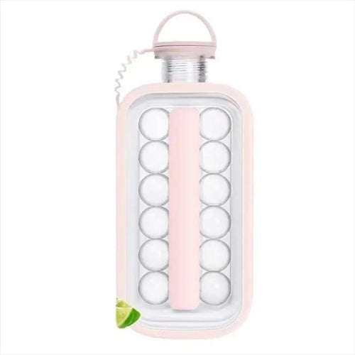 2-in-1 Portable Folding Ice Ball Maker Bottle, Silicone Freezer Ice Mold & Water Bottle for Cocktails, Travel, Gym by eprolo