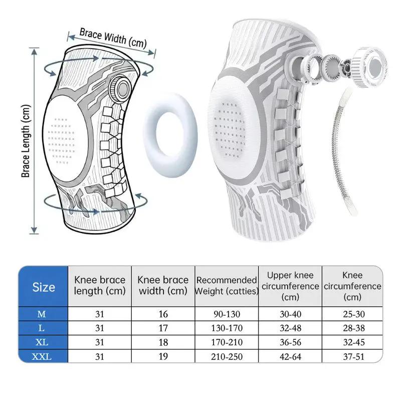 Adjustable Smart-Knob Knee Brace — Patella Gel Pad, Side Stabilizers, Compression Support for Pain Relief & Recovery by eprolo