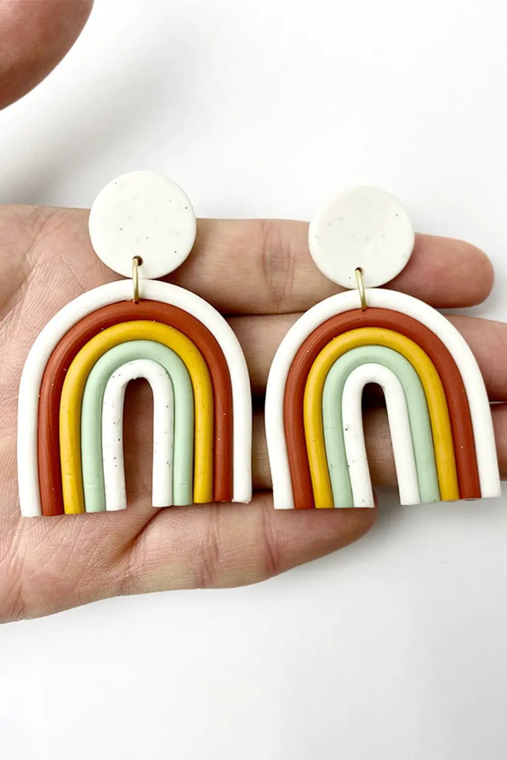 Rainbow Shape Dangle Earrings by Trendsi