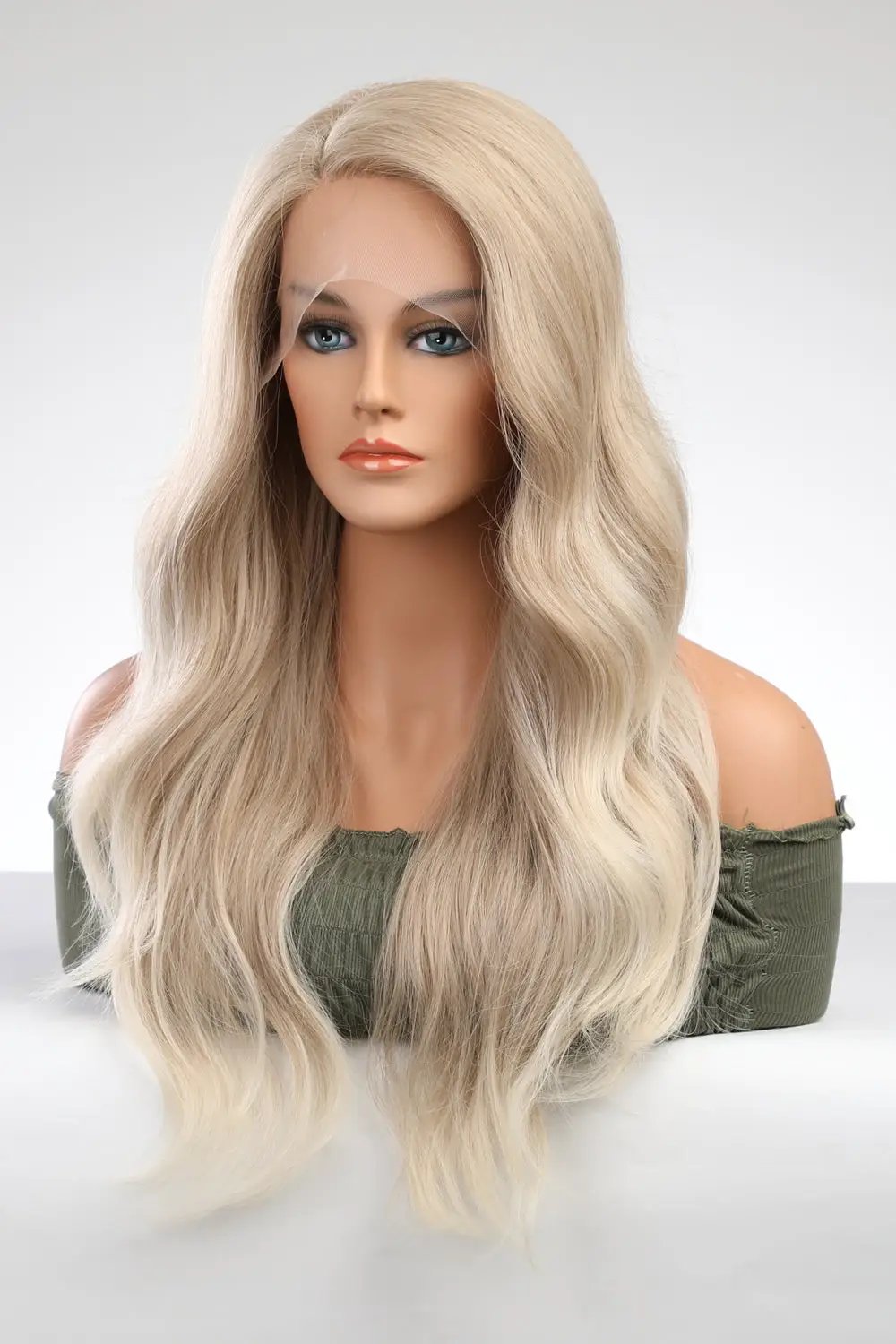 13*2" Lace Front Wigs Synthetic Long Wave 25" 150% Density by Trendsi