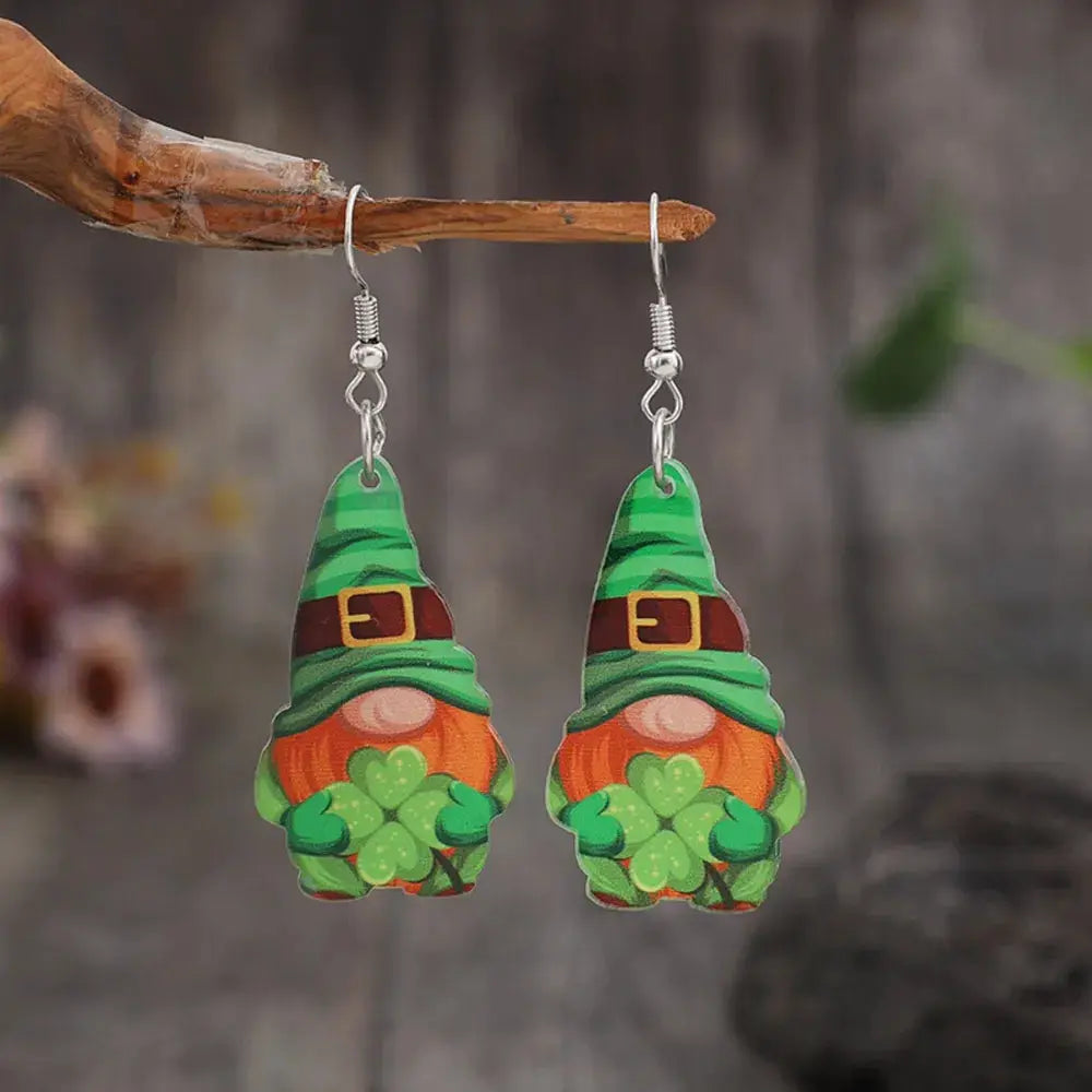 Wooden Alloy Dangle Earrings by Trendsi