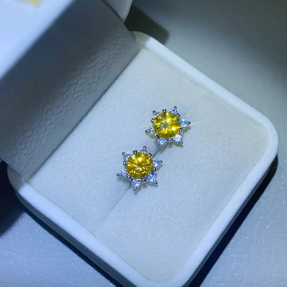 2 Carat Moissanite 925 Sterling Silver Stud Earrings by Trendsi