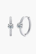 Carry Your Love 1 Carat Moissanite Platinum-Plated Earrings by Trendsi