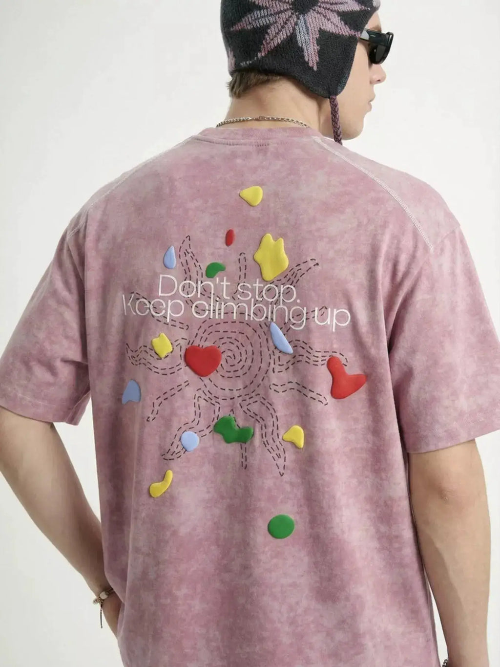 Men's Printed Round Neck T-Shirt by Trendsi