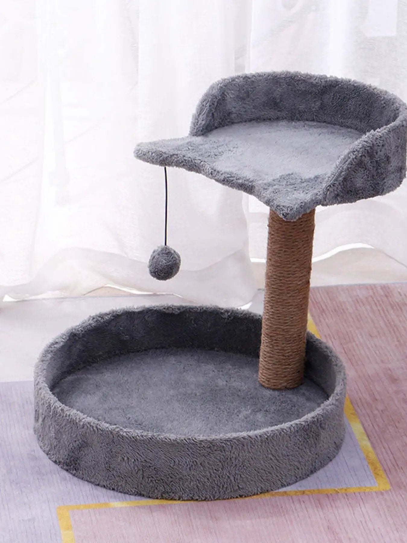 Cat Scratching Post with Cat Bed and Toy by Trendsi