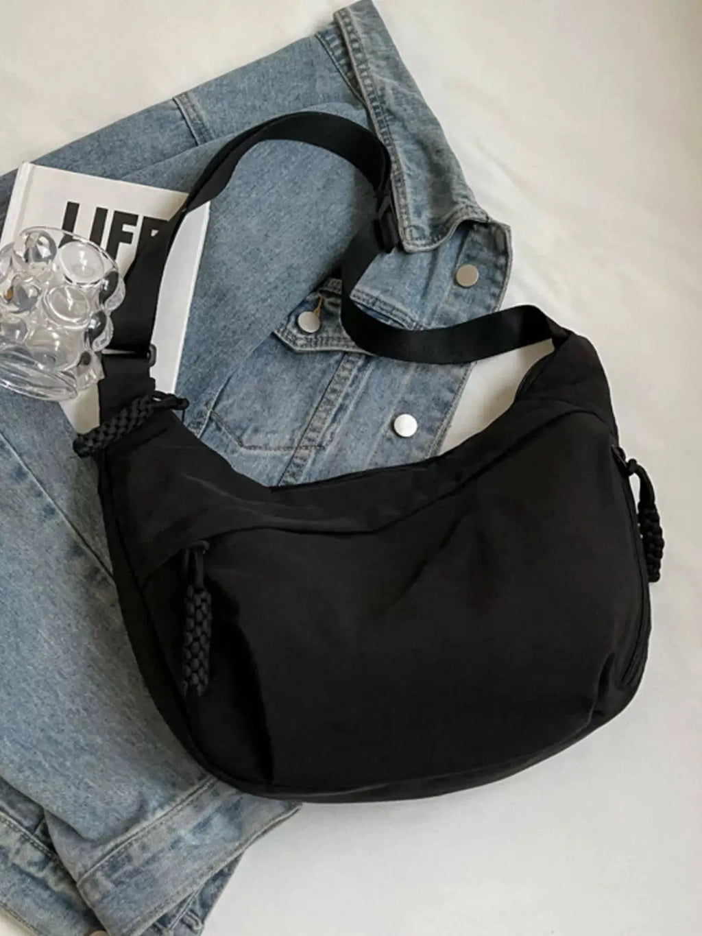 Casual Solid Color Lightweight Crossbody Bag by Trendsi