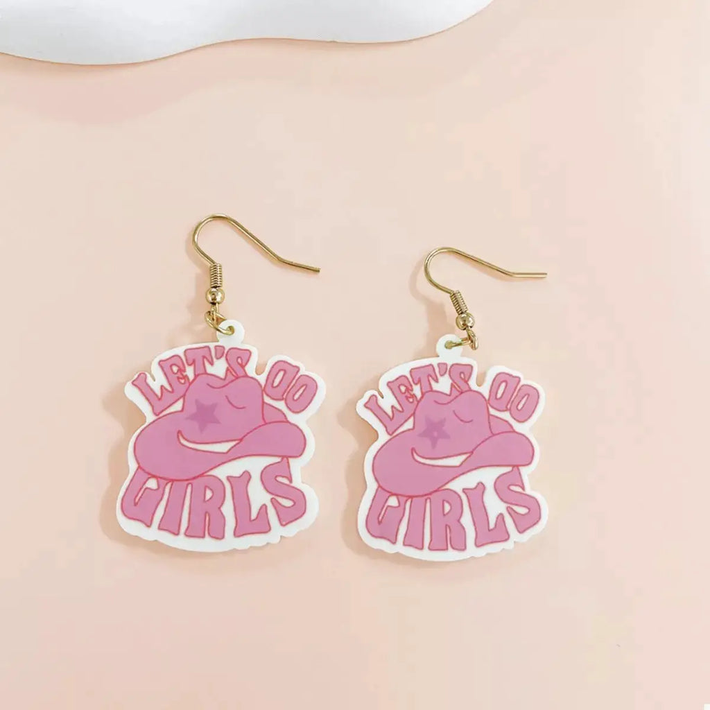 Cowgirl Hat Dangle Earrings by Trendsi