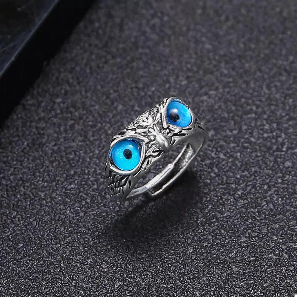 Alloy Owl Eyes Ring by Trendsi