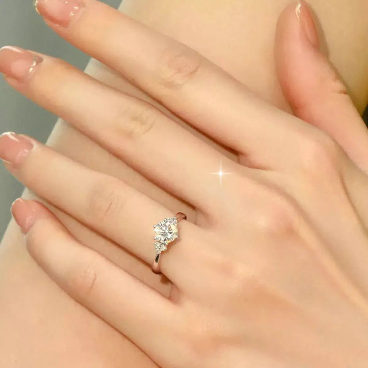 1 Carat Moissanite 925 Sterling Silver Ring by Trendsi