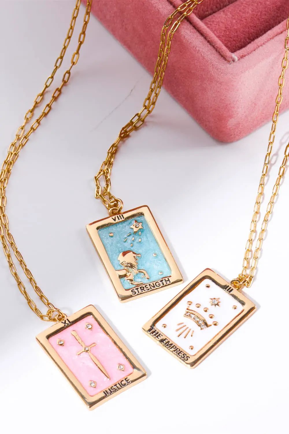 Tarot Card Pendant Copper Necklace by Trendsi