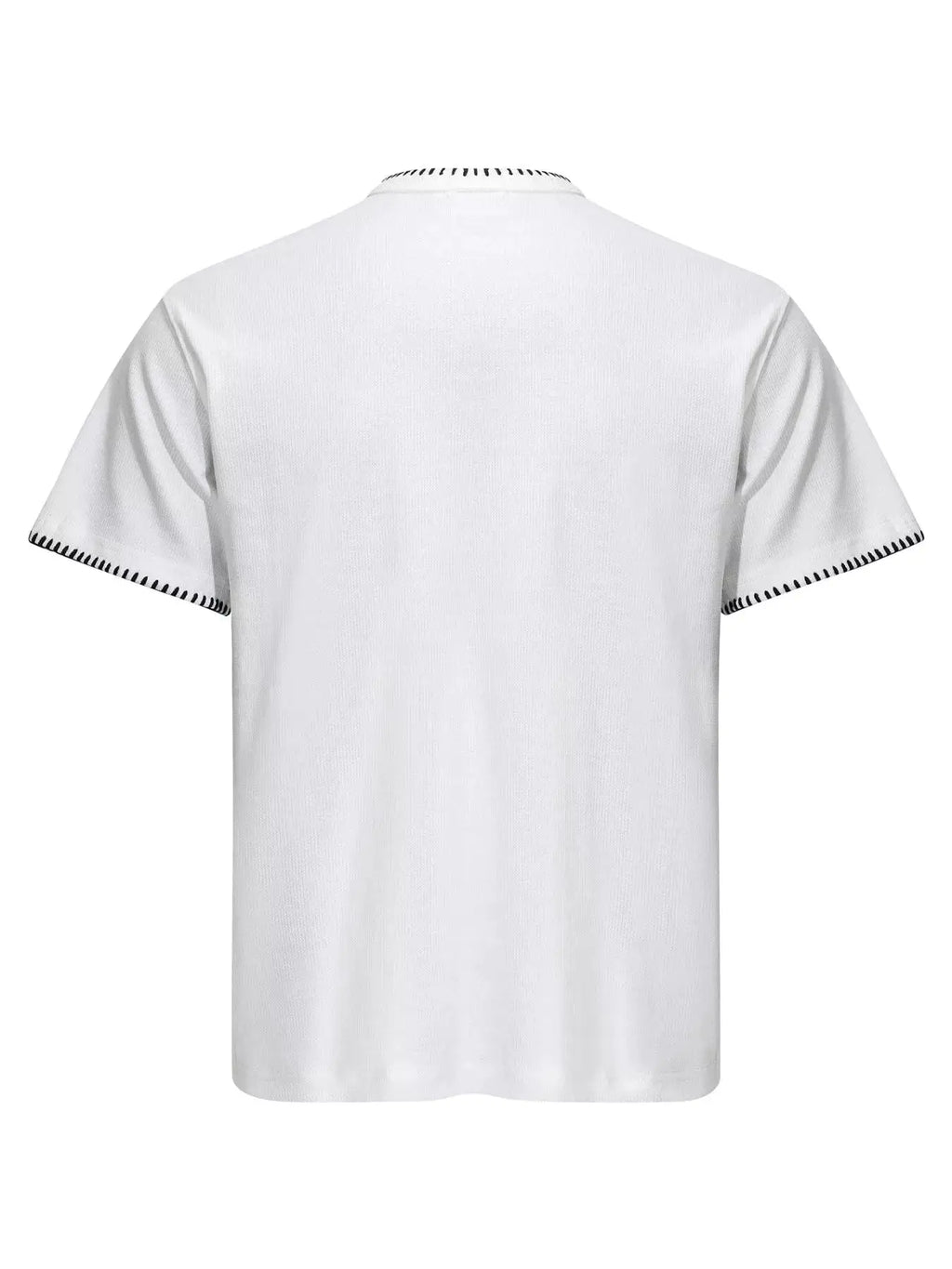 Men's Notched Short Sleeve Top by Trendsi