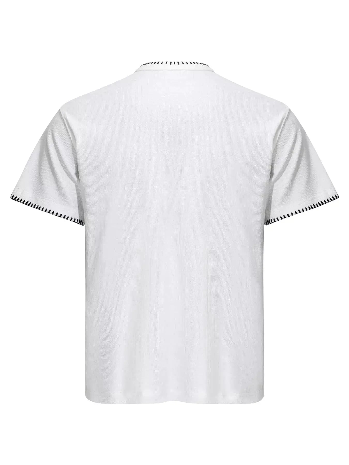 Men's Notched Short Sleeve Top by Trendsi