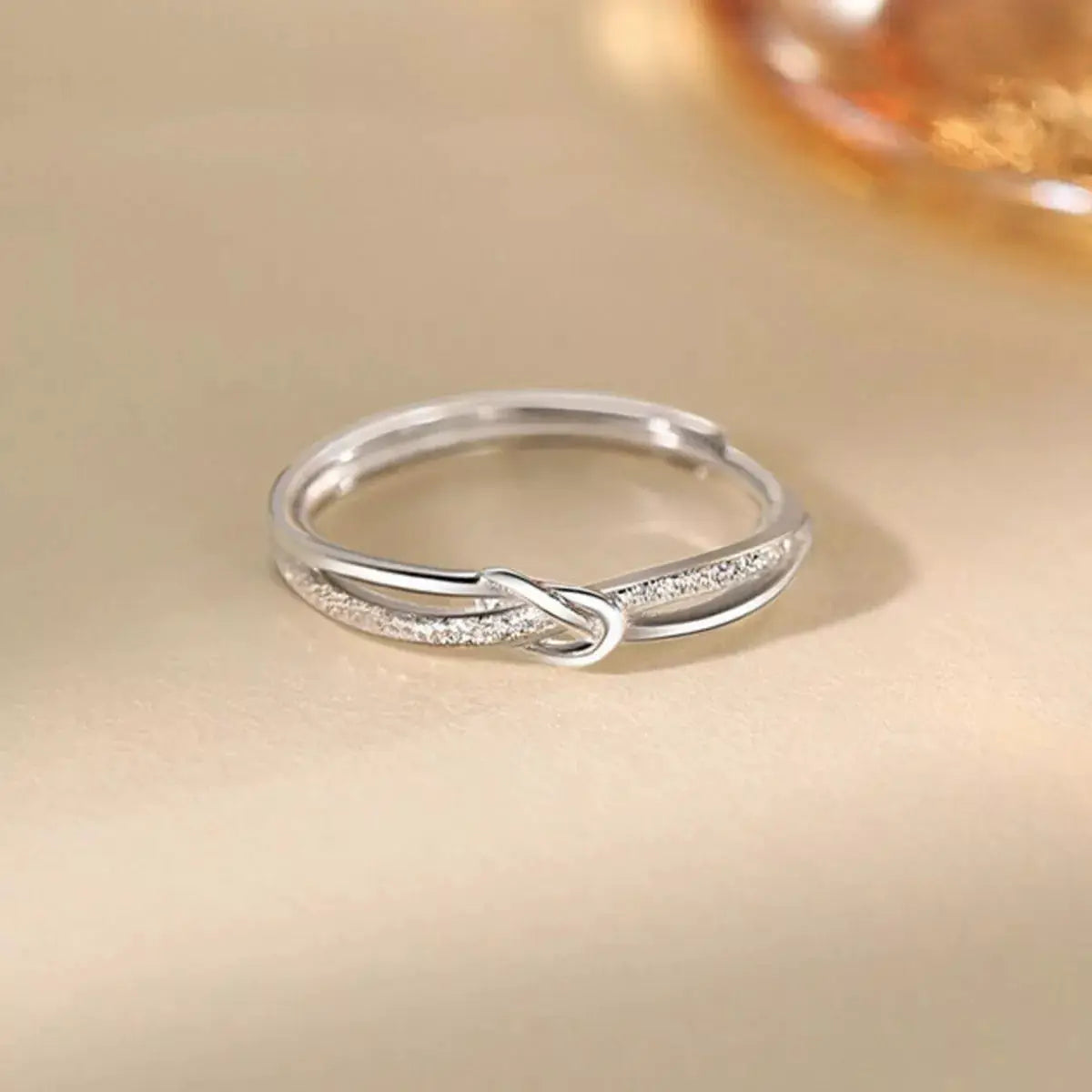 925 Sterling Silver Knot Ring by Trendsi