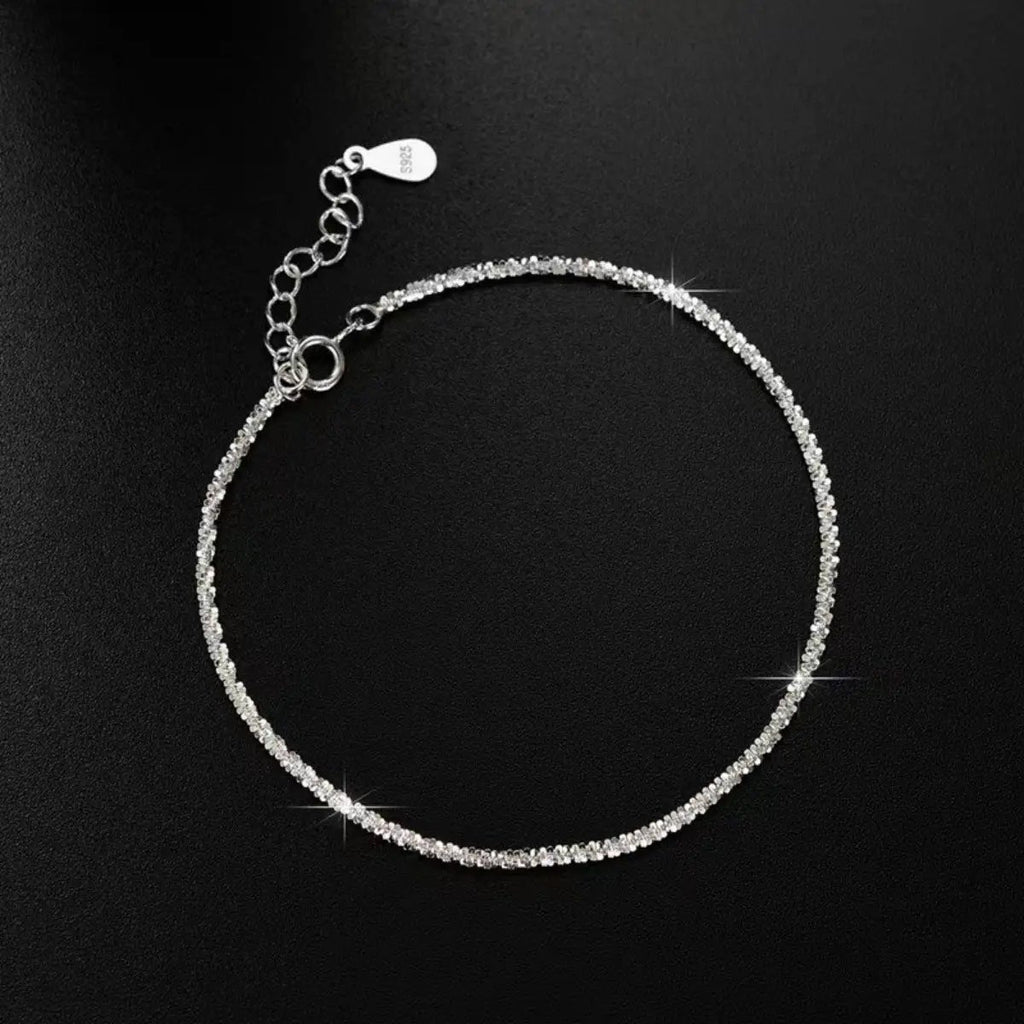 925 Sterling Silver Chain Adjustable Bracelet by Trendsi