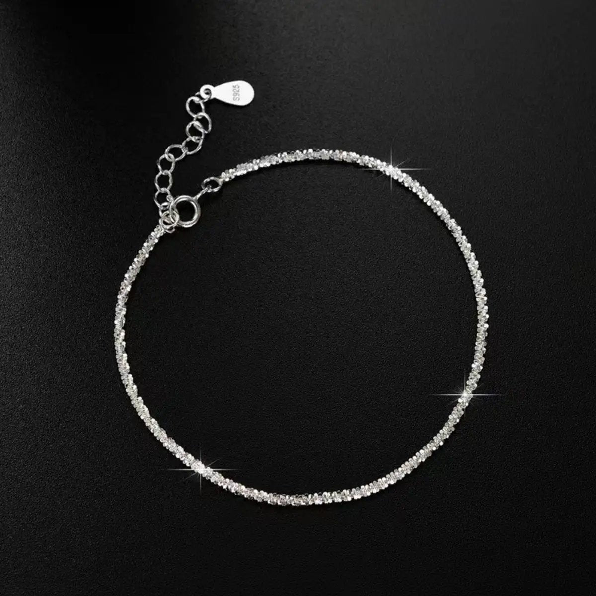 925 Sterling Silver Chain Adjustable Bracelet by Trendsi