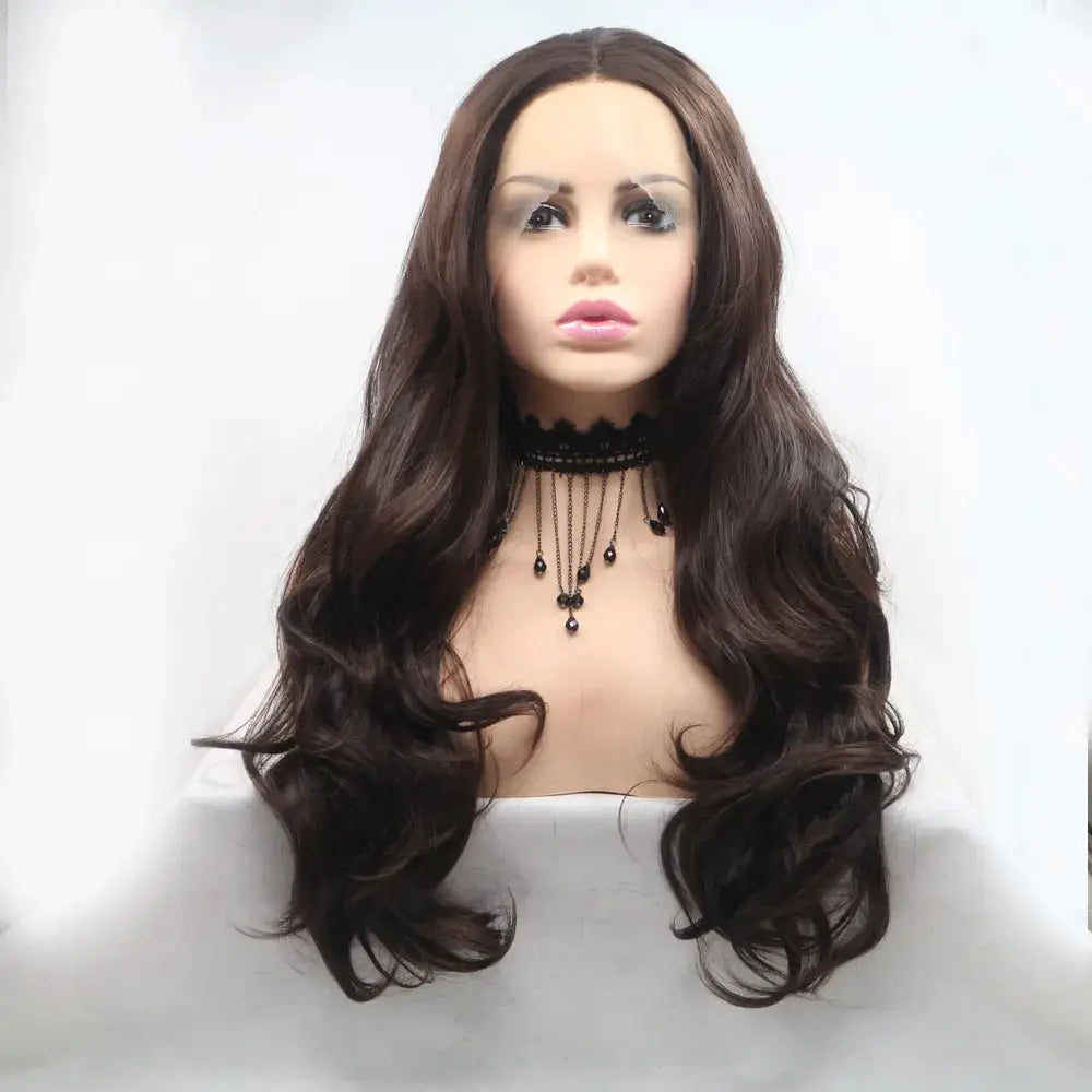 13*3" Lace Front Wigs Synthetic Long Wavy 24" 130% Density by Trendsi