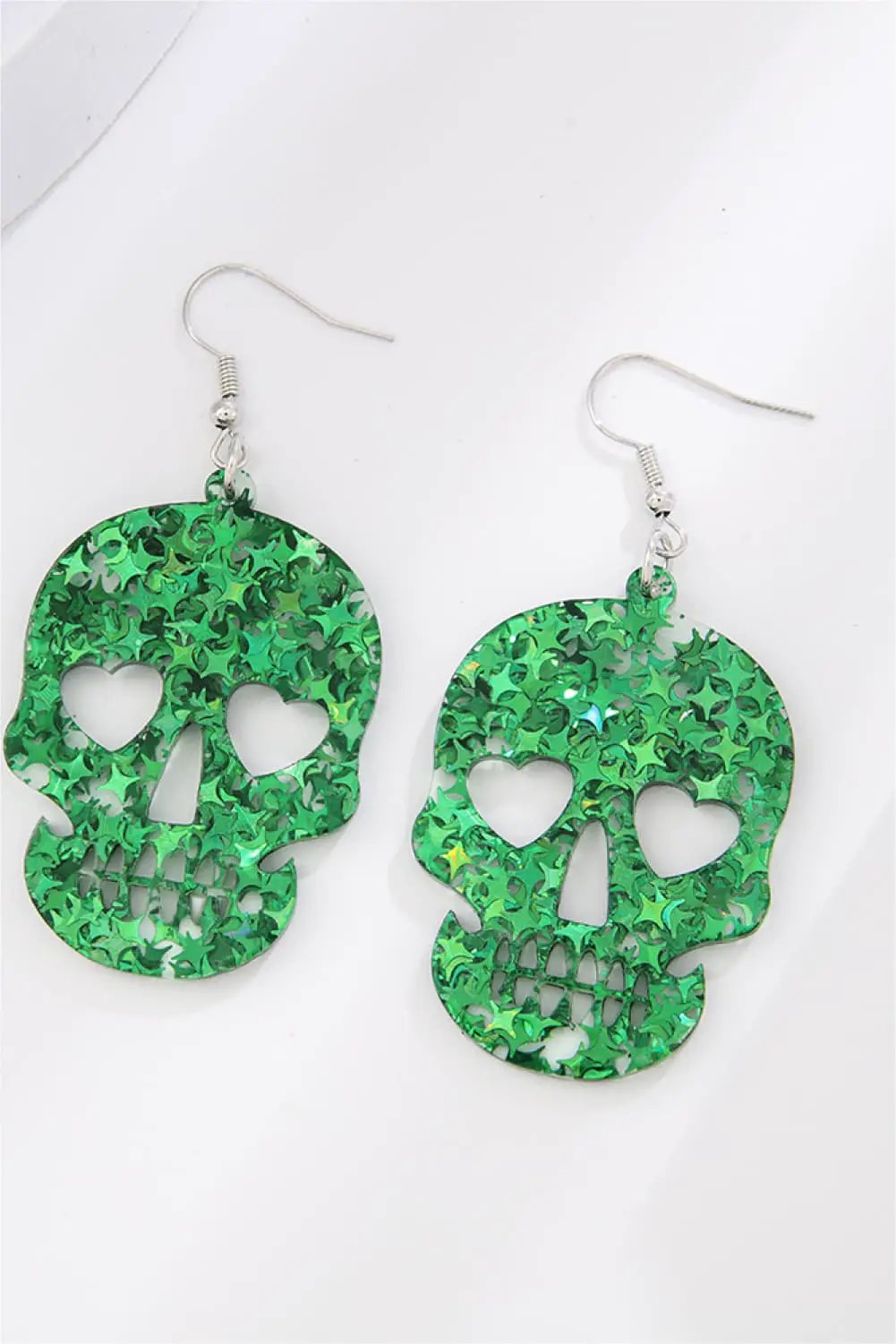 Acrylic Skull Drop Earrings by Trendsi