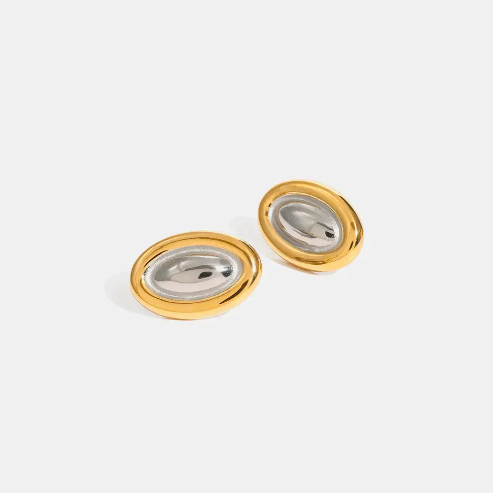 18K Gold-Plated Stainless Steel Stud Earring by Trendsi