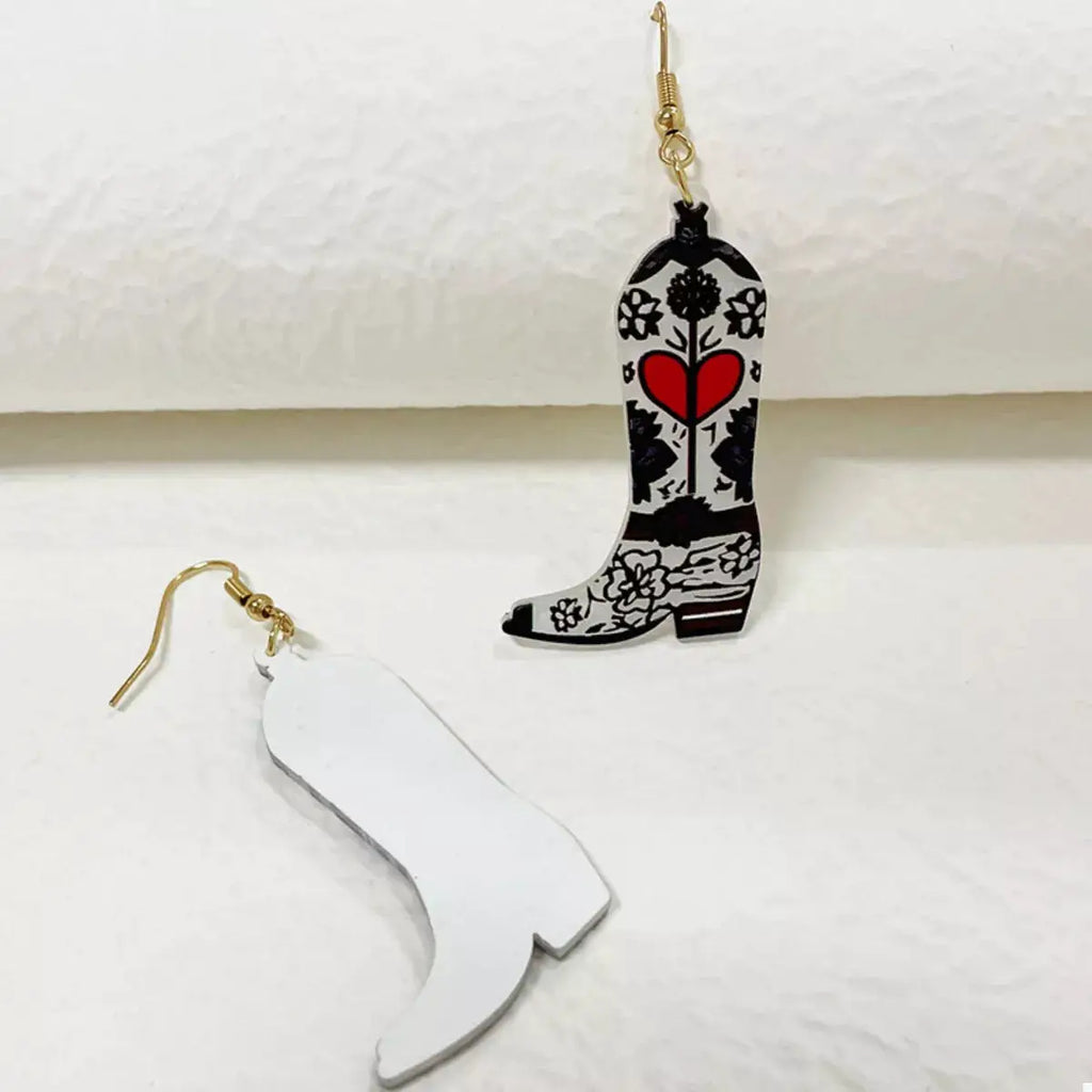Cowboy Boot Dangle Earrings by Trendsi