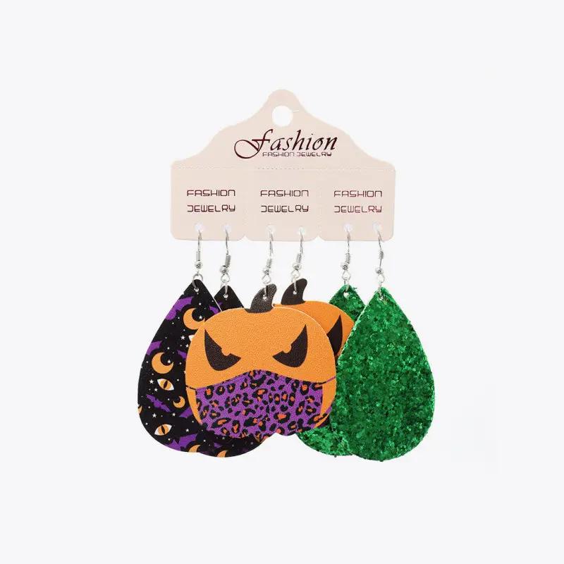 Teardrop Shape Halloween Theme Dangle Earrings by Trendsi
