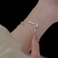 925 Sterling Silver Double Layered Bracelet by Trendsi