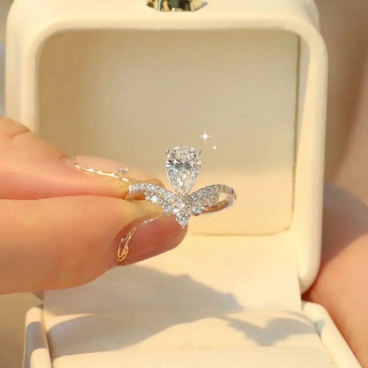 1.5 Carat Moissanite 925 Sterling Silver Ring by Trendsi