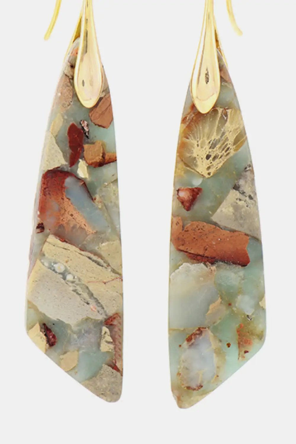 Handmade Natural Stone Dangle Earrings by Trendsi