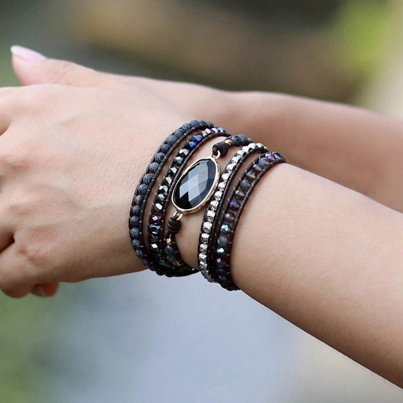 Agate Beaded Bracelet by Trendsi