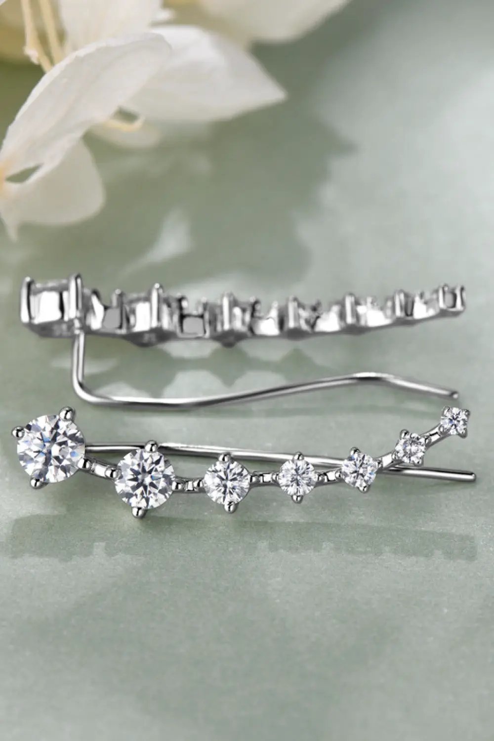 1.9 Carat Moissanite 925 Sterling Silver Earrings by Trendsi