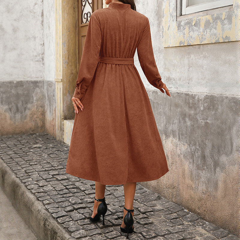 V-Neck Office Wear Versatile Dress for Women