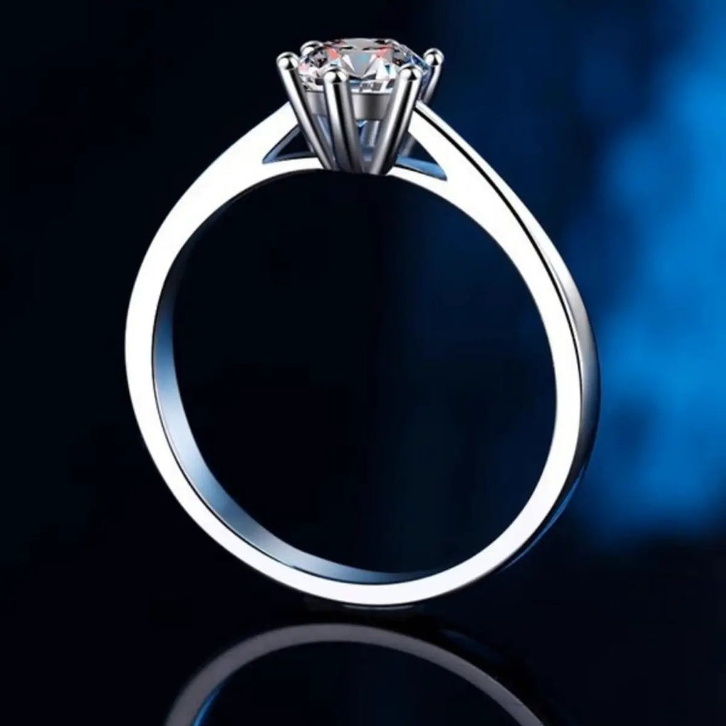 1 Carat Moissanite 925 Sterling Silver Ring by Trendsi